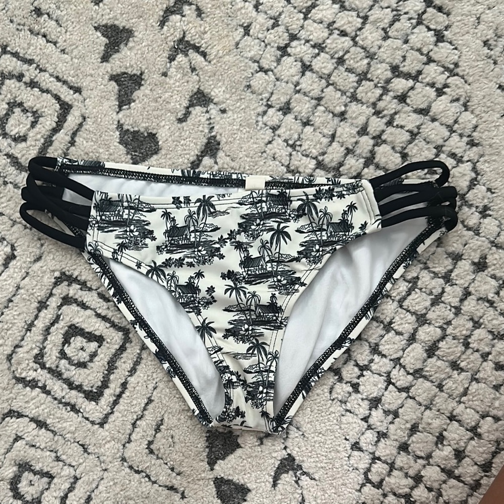 Reef Black and White Bikini Bottom